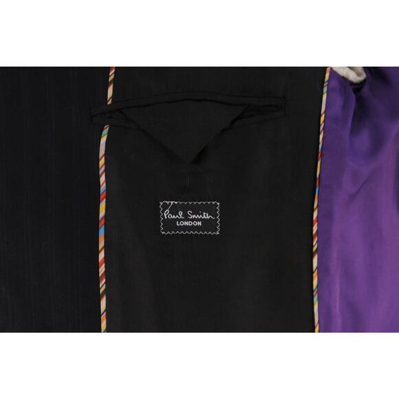 Paul Smith The Westbourne Black Textured Tonestripe 3-Btn Slim Fit Wool Suit 38R - Picture 8 of 12